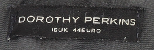 Dorothy Perkins Women's Black Leather Jacket Size 16