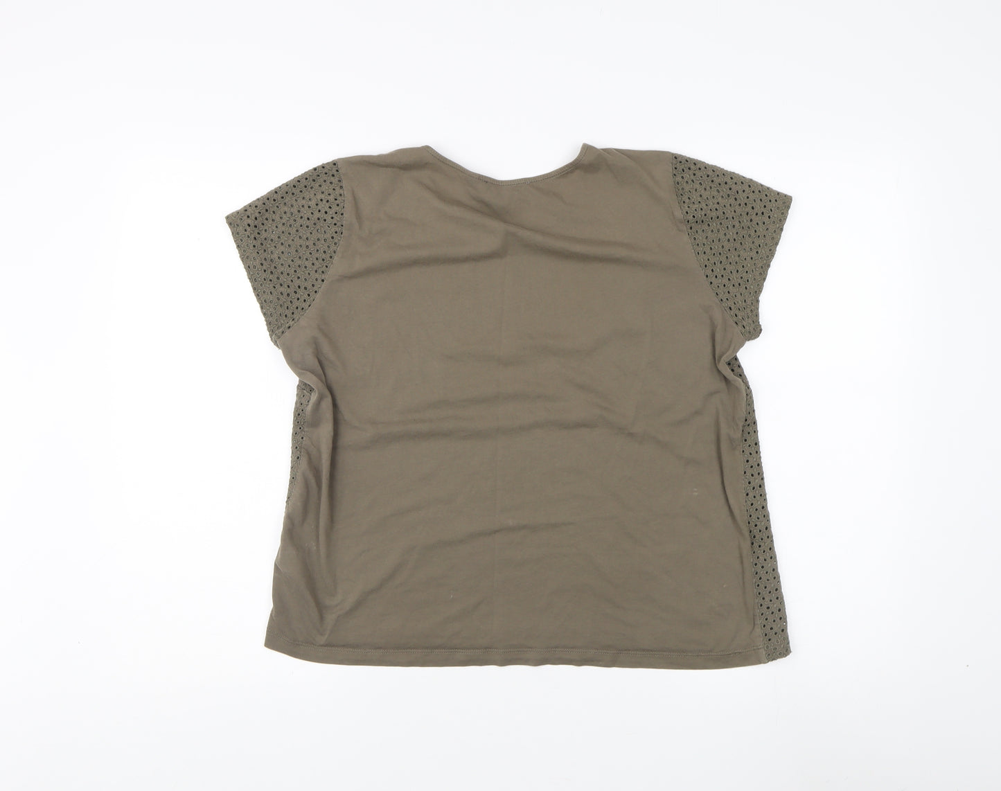 White Label Women's Green Basic Top, Size 16