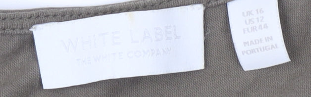 White Label Women's Green Basic Top, Size 16