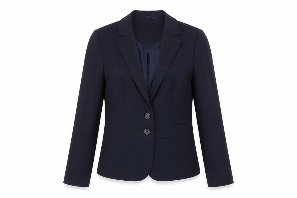 Front view of Next Women's Blue Blazer, size 12, Regular