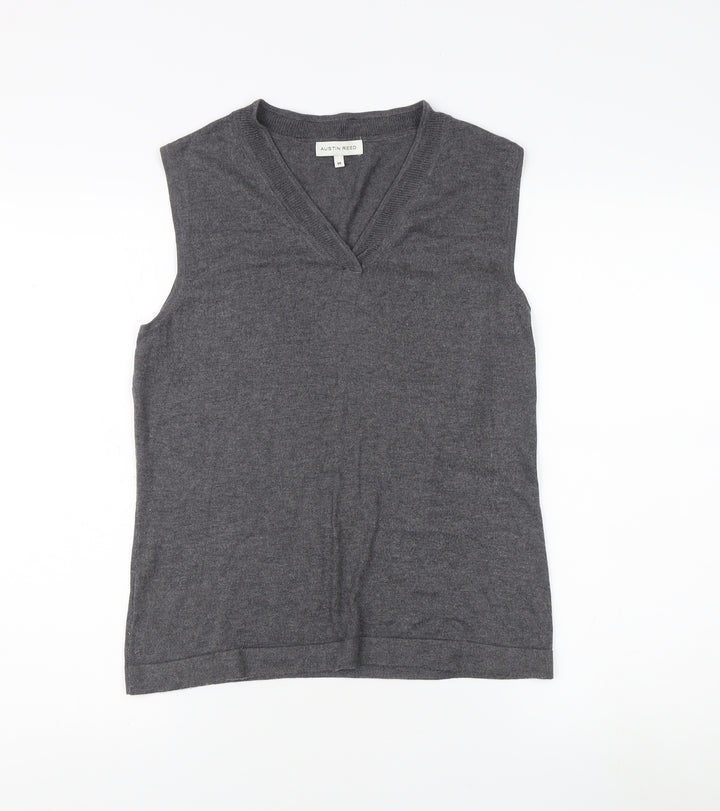 Austin Reed Women’s Grey V-Neck Sleeveless Tank - Medium