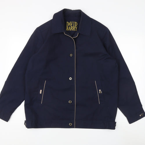 David Barry Women's Blue Jacket Size 16 Button Casual