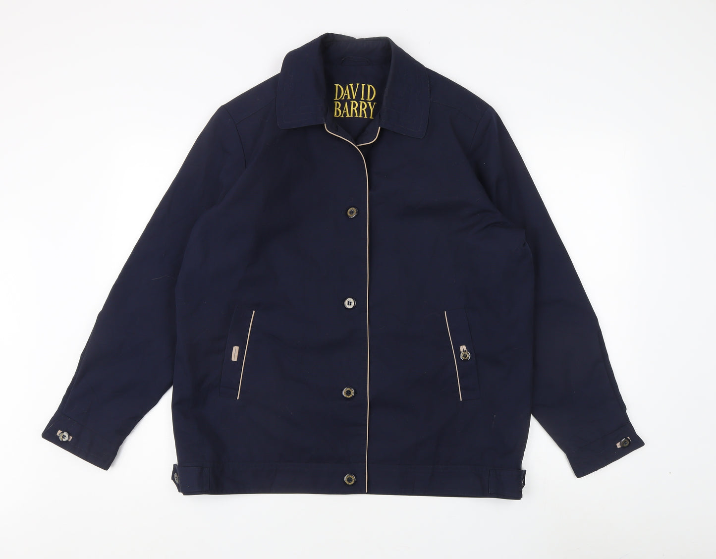David Barry Women's Blue Jacket Size 16 Button Casual