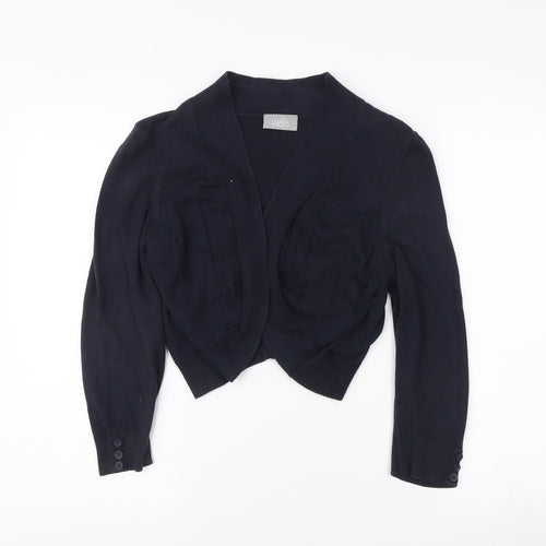 Wallis Women's Black Open Front Cardigan M Long Sleeve