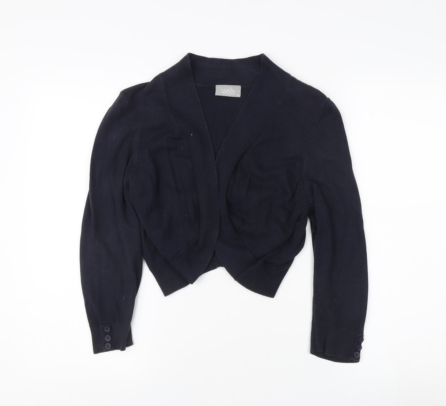 Wallis Women's Black Open Front Cardigan M Long Sleeve