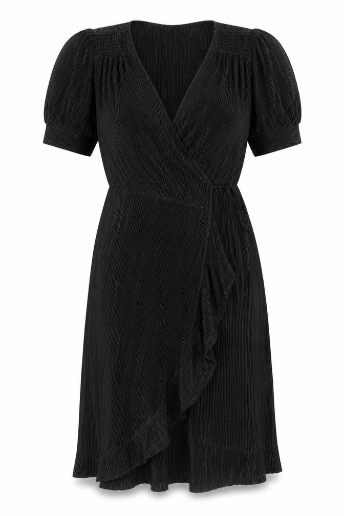 Front view of Very Women's Black Dress, size 14, Woven Fabric