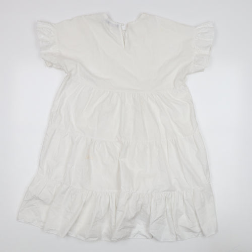 PrettyLittleThing Women's White Short Sleeve Dress