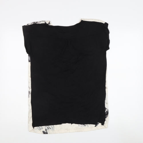 Daxon Women's Black Floral Tunic Top UK Size 10