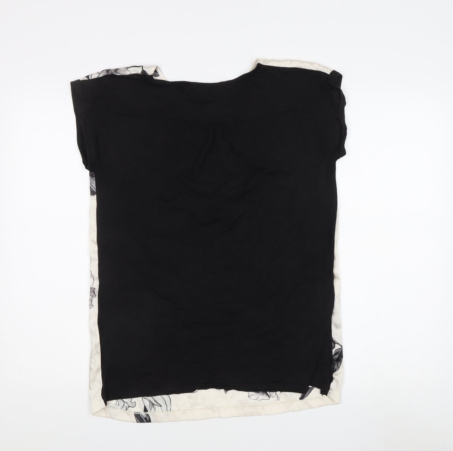 Daxon Women's Black Floral Tunic Top UK Size 10