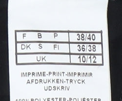 Daxon Women's Black Floral Tunic Top UK Size 10