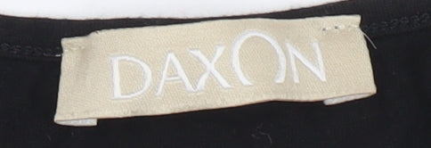 Daxon Women's Black Floral Tunic Top UK Size 10