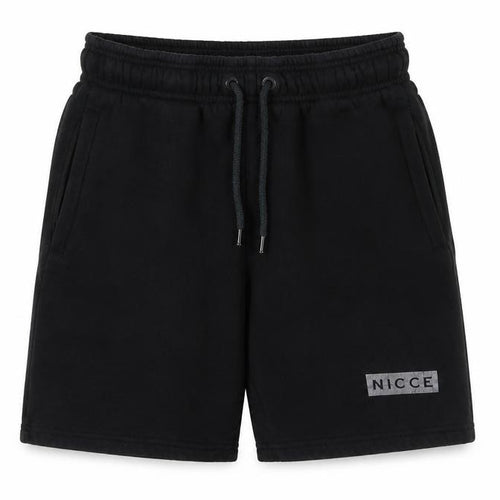 NICCE Men's Black Sweat Shorts, Size S, Casual Wear