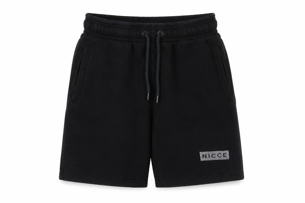 NICCE Men's Black Sweat Shorts, Size S, Casual Wear