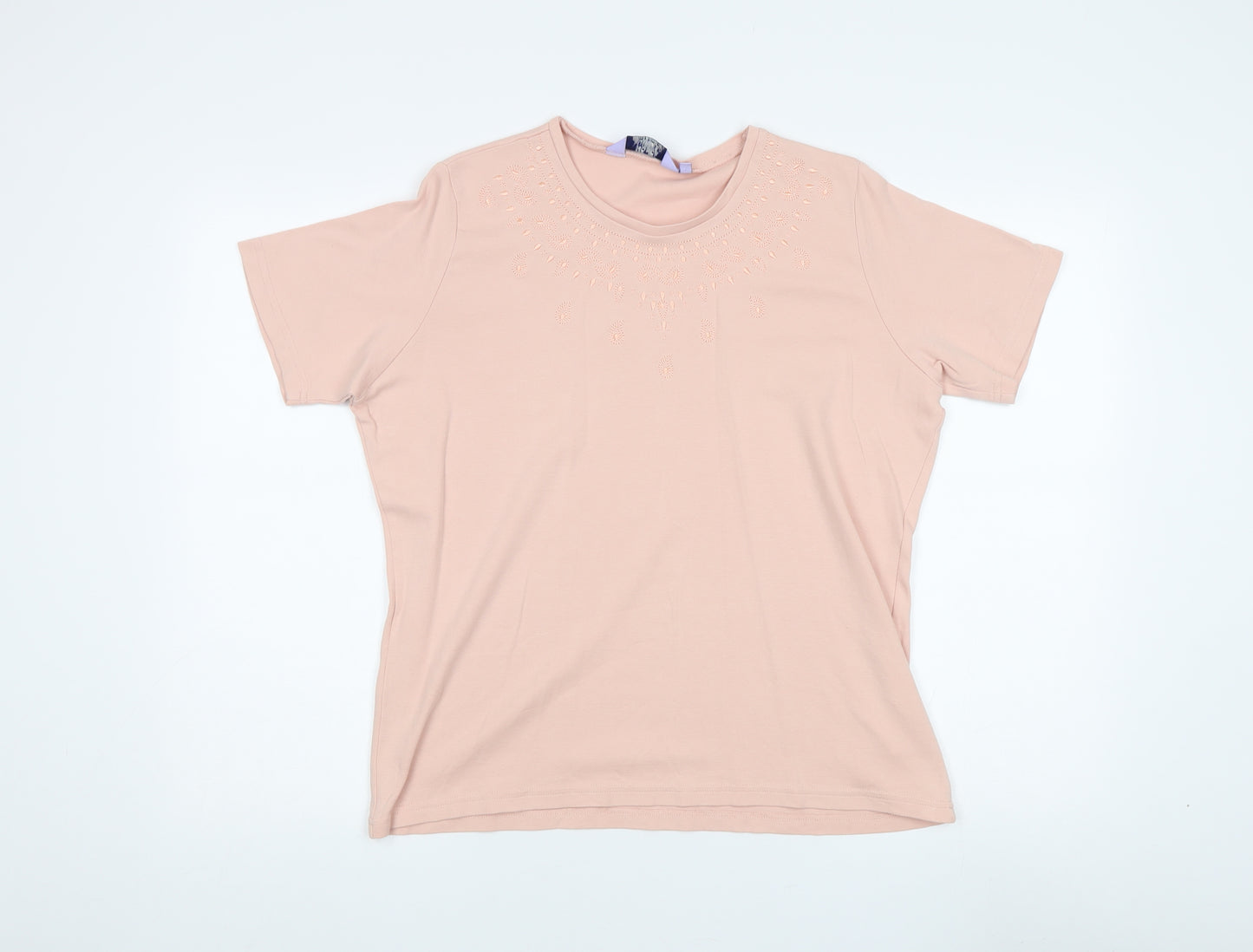 Honor Millburn Women's Pink Embroidered T-Shirt L