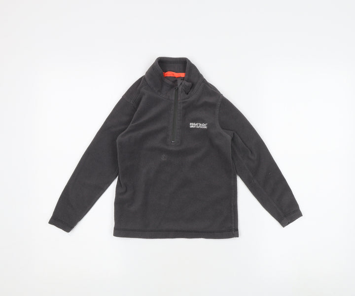 Regatta Girls Black Fleece Sweatshirt, Size 6, Outdoor Pullover