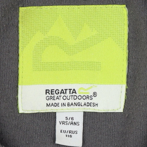 Regatta Girls Black Fleece Sweatshirt, Size 6, Outdoor Pullover