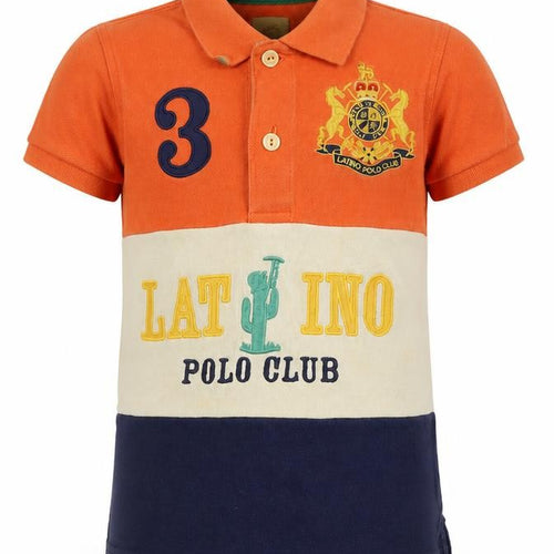 Joules Boys Orange Polo Shirt, 4 Years, Colourblock, Casual Wear