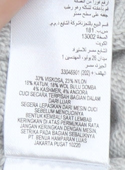 Mantaray Women's Grey Fair Isle Pullover Jumper, Size 12