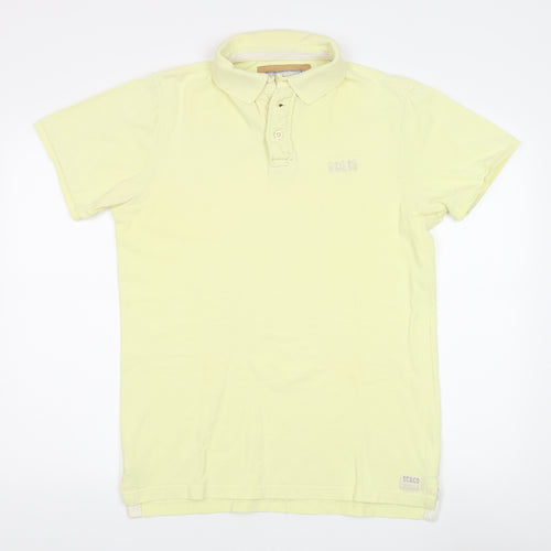 SC&Co Men's Yellow Polo Shirt Large Cotton