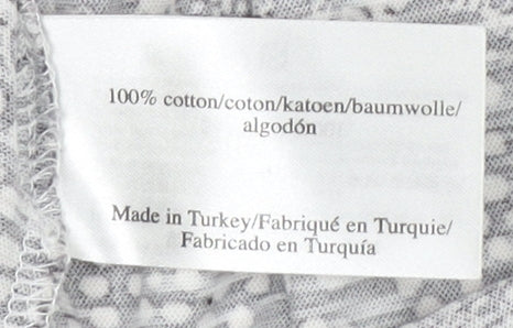 Laura Ashley Women's Grey Geometric Tank Top - Size 12