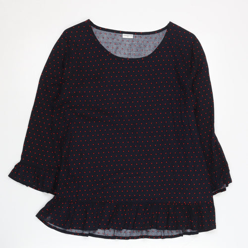 Jacqueline de Yong Women's Blue Polka Dot Blouse Size 8