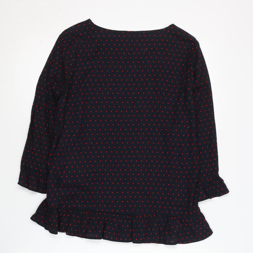 Jacqueline de Yong Women's Blue Polka Dot Blouse Size 8