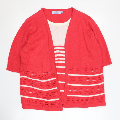Honor Millburn Women's Red Cardigan, L, Knit Jumper