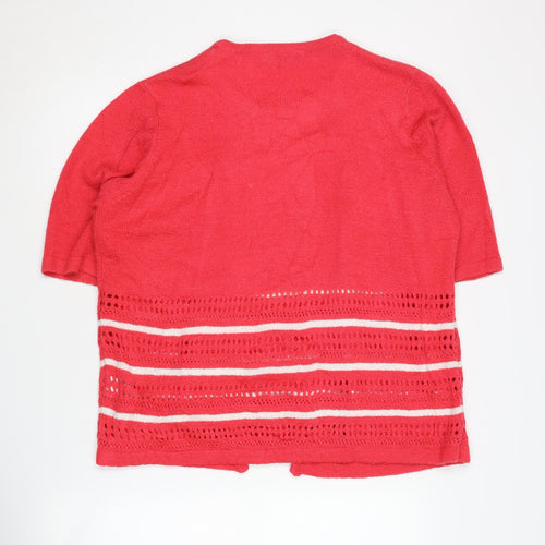 Honor Millburn Women's Red Cardigan, L, Knit Jumper