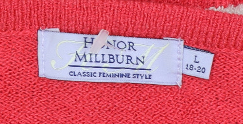 Honor Millburn Women's Red Cardigan, L, Knit Jumper