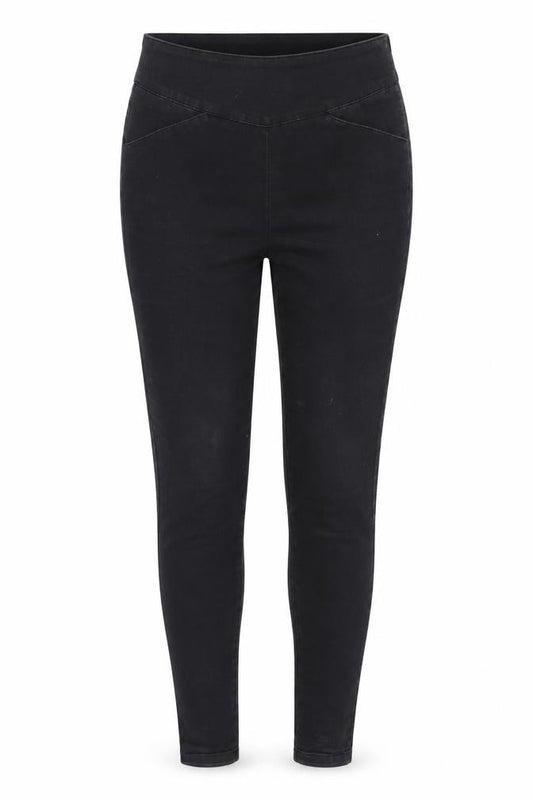 Front view of Laura Ashley Black Women Jegging Slim Jeans, size 8
