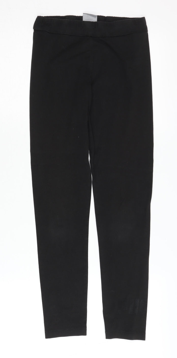 Puma Girls Black Leggings Size 11-12Y Activewear