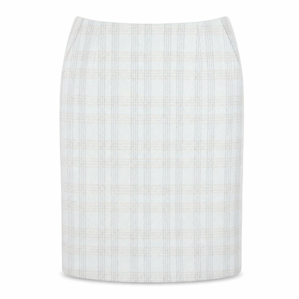 Laura Ashley Women’s Blue Check Pencil Skirt Size 10