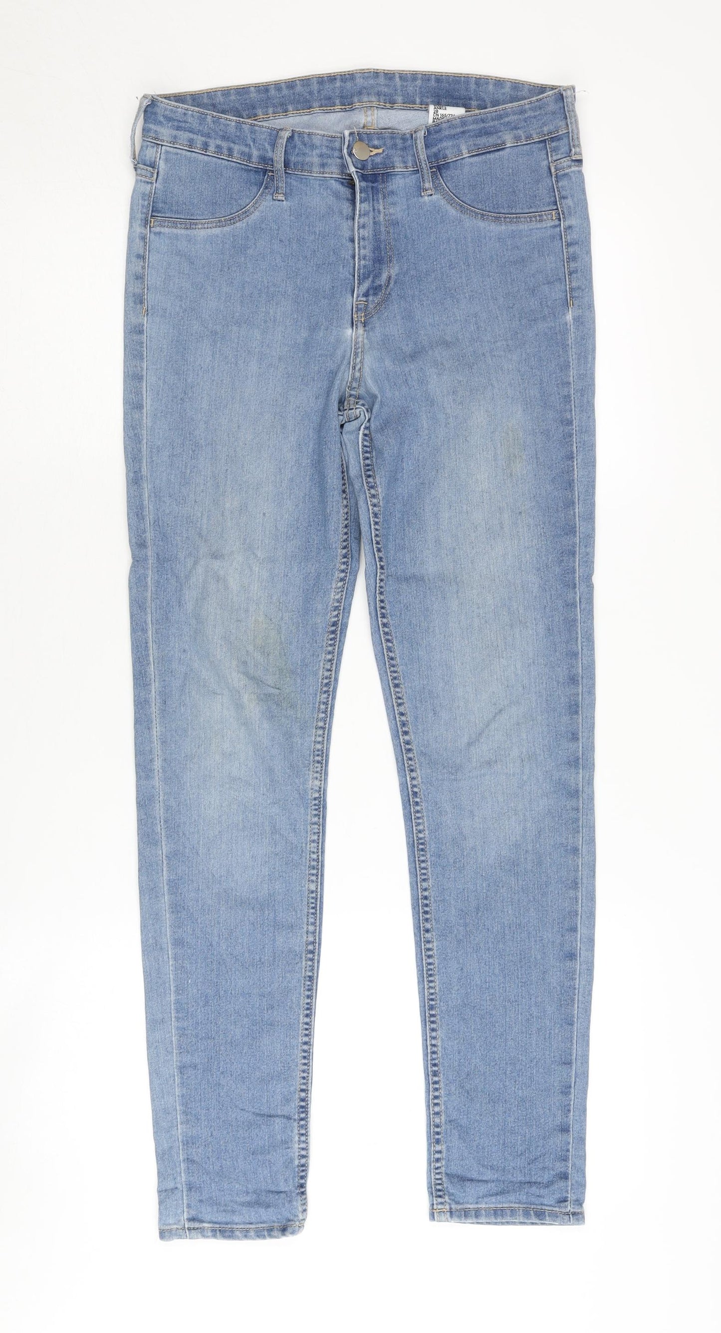 H&M Women's Blue Ankle Jeans, Size 28, Regular Fit