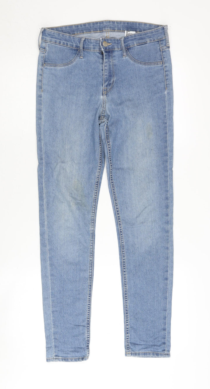 H&M Women's Blue Ankle Jeans, Size 28, Regular Fit