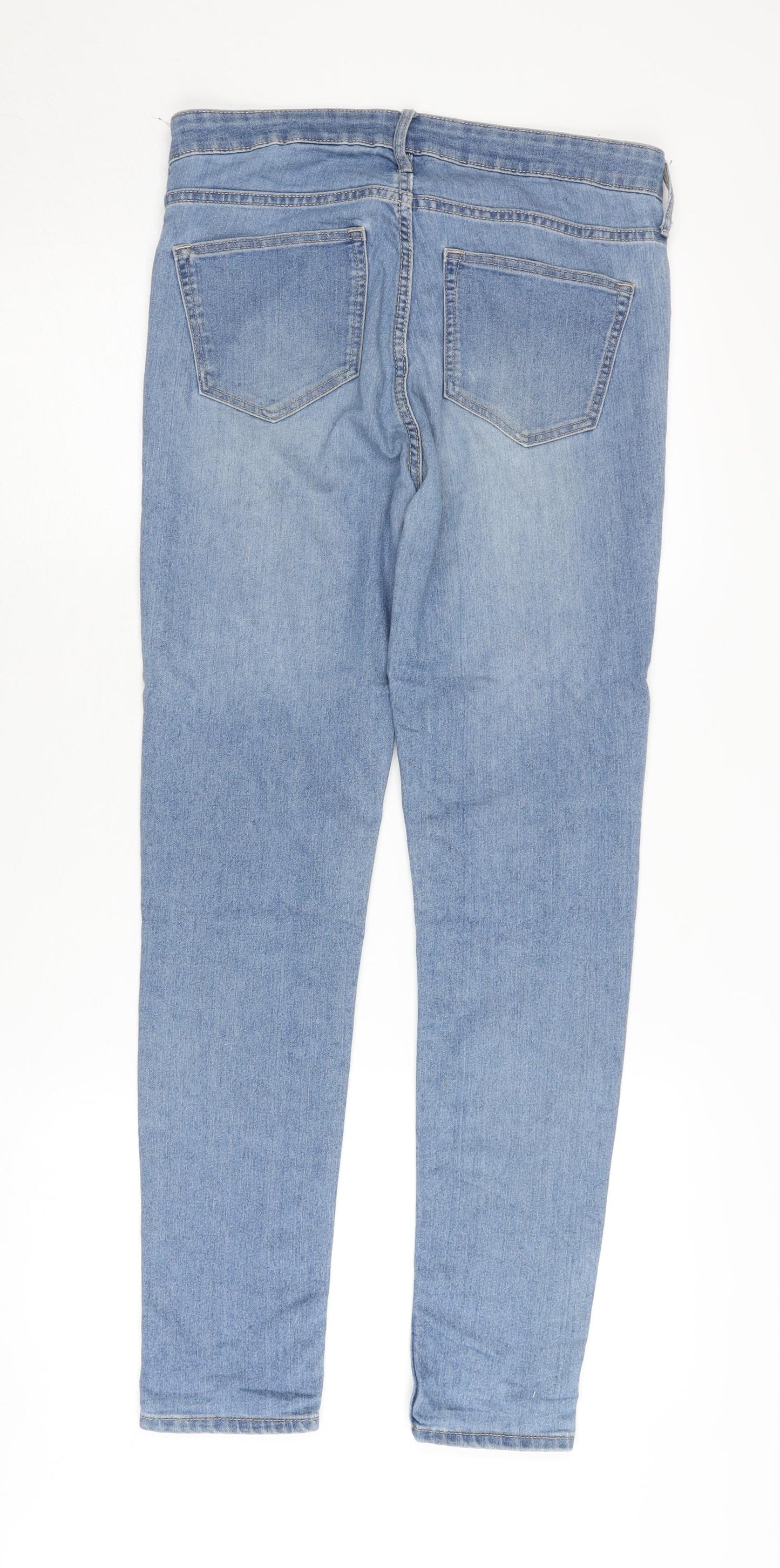 H&M Women's Blue Ankle Jeans, Size 28, Regular Fit