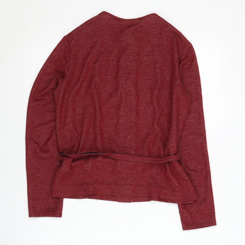 St Michael Women's Red Cardigan, Size 12, Belted Style