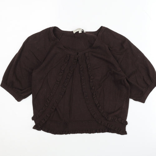 Rocha John Rocha Women's Brown Short Sleeve Jumper