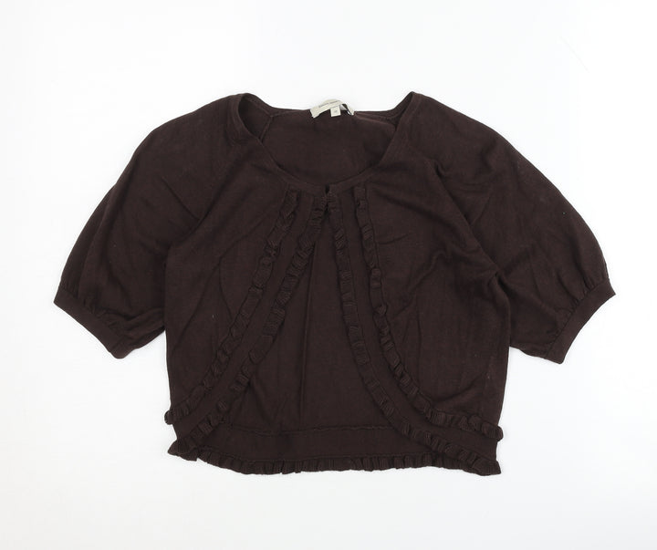 Rocha John Rocha Women's Brown Short Sleeve Jumper