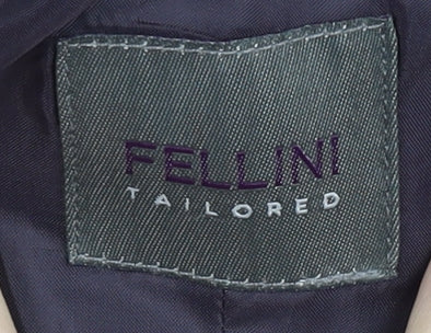 Fellini Tailored Fit Men's Black Waistcoat 36L