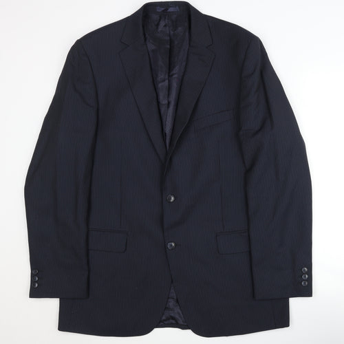 Pierre Cardin Men's Blue Blazer, Size 42, Striped