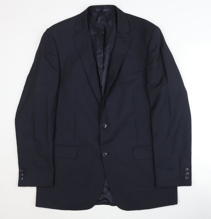 Pierre Cardin Men's Blue Blazer, Size 42, Striped