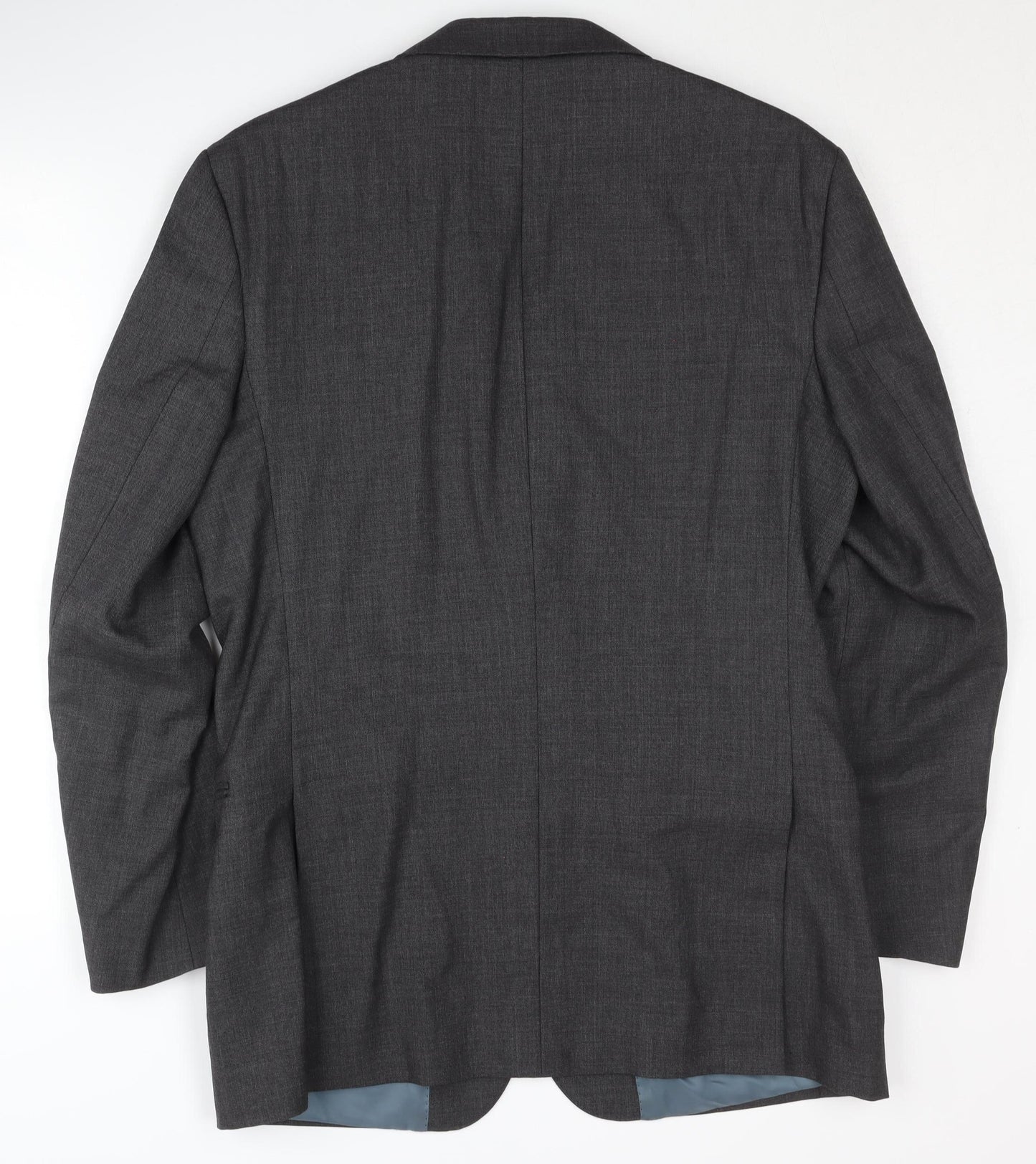 T.M. Lewin Men's Grey Wool Blazer, 40R, Classic Fit