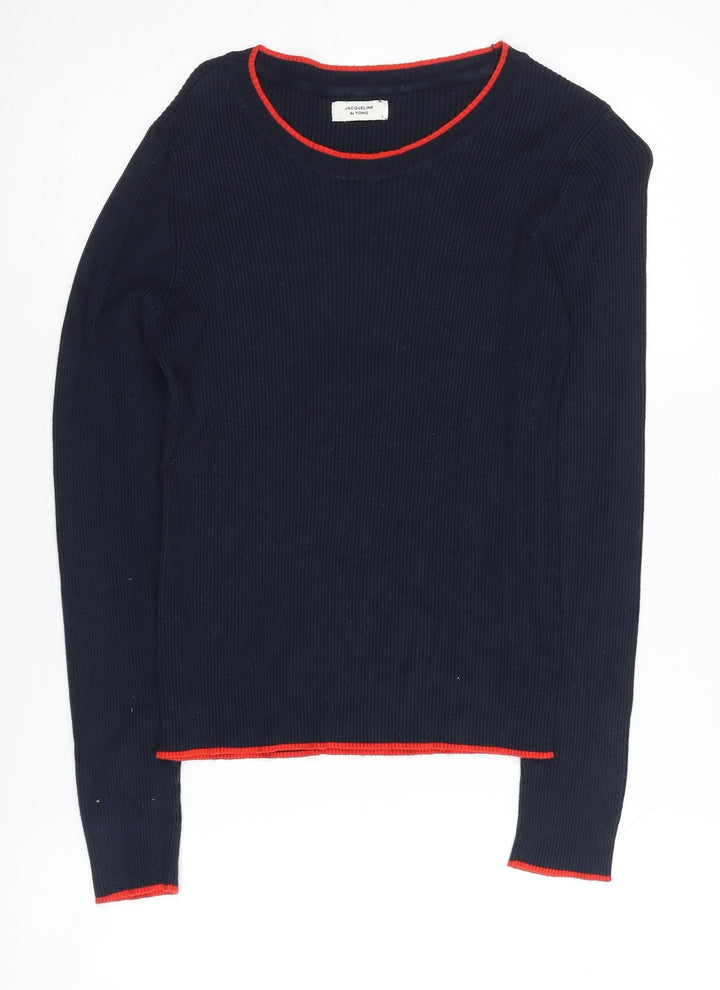 Jacqueline de Yong Women's Black Pullover Jumper L