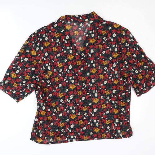 Viyella Women's Multicoloured Floral Cotton Blouse Size 16