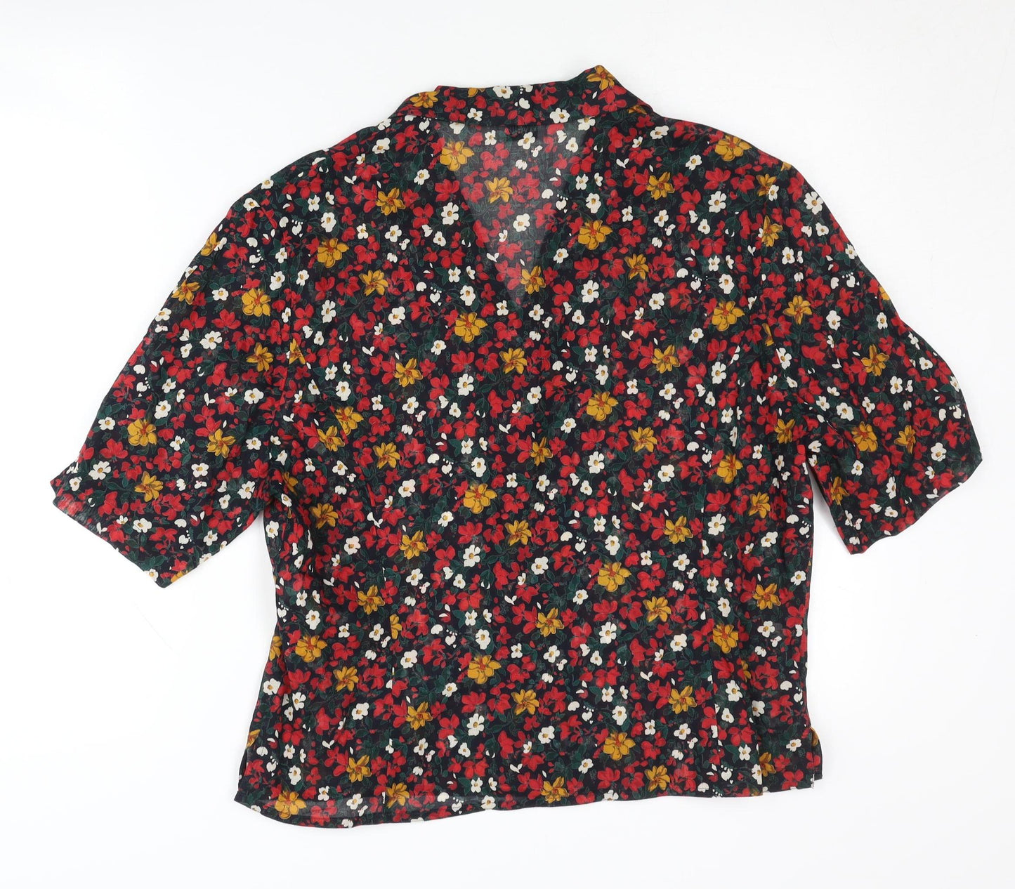 Viyella Women's Multicoloured Floral Cotton Blouse Size 16