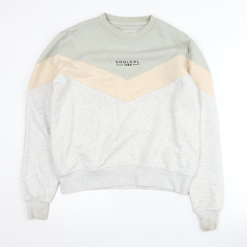 SoulCal Women's Sweatshirt Grey Beige Size 8