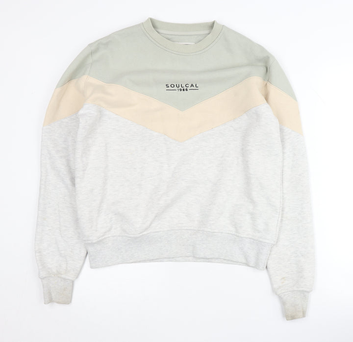 SoulCal Women's Sweatshirt Grey Beige Size 8