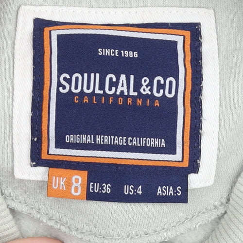 SoulCal Women's Sweatshirt Grey Beige Size 8