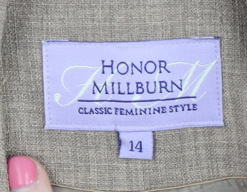 Honor Millburn Women’s Beige Suit Jacket Size 14