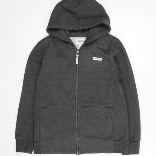 Converse Boys Grey Hoodie M Full Zip Casual